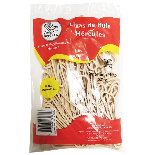 LIGA DE HULE HERCULES #18 NATURAL 80 GRAMOS