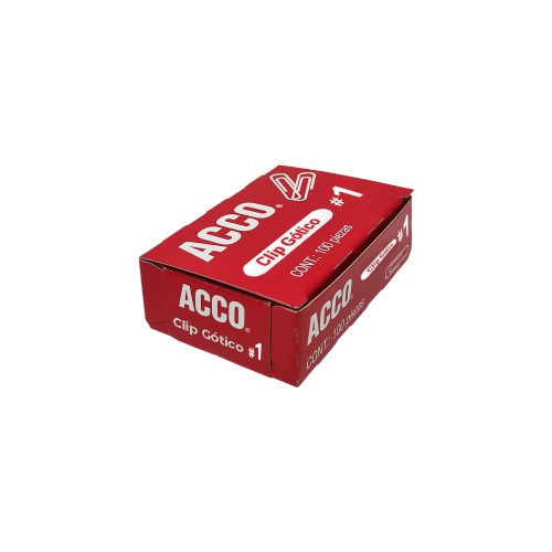 CLIP GOTICO ACCO P1680 PAQUETE CON 100 PIEZAS NUMERO 1