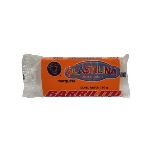 PLASTILINA EN BARRA BARRILITO MARQUETA NA180 180 GRAMOS NARANJA