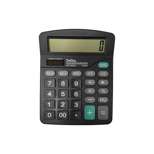 CALCULADORA DE ESCRITORIO BARRILITO DELTA 7808CDE 12 DIGITOS - Image 2