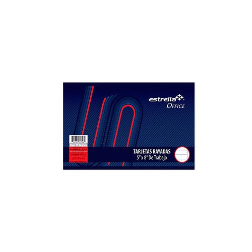 TARJETAS DE TRABAJO ESTRELLA 0046 RAYA 5''X 8'' 100 TARJETAS