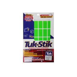 ETIQUETA ADHESIVA TUK-STIK A-13 VERDE PAQUETE 300 PIEZAS 19 X 38 MILIMETROS