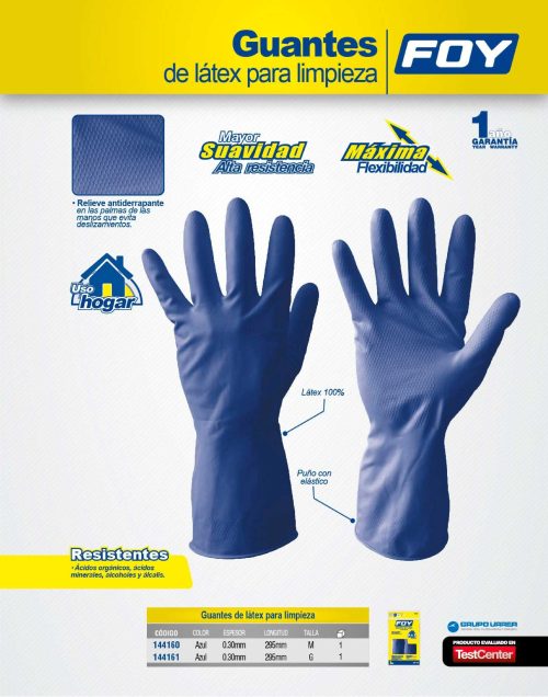 GUANTE DE LATEX FOY 144161 DOMESTICO TALLA GRANDE - Image 2