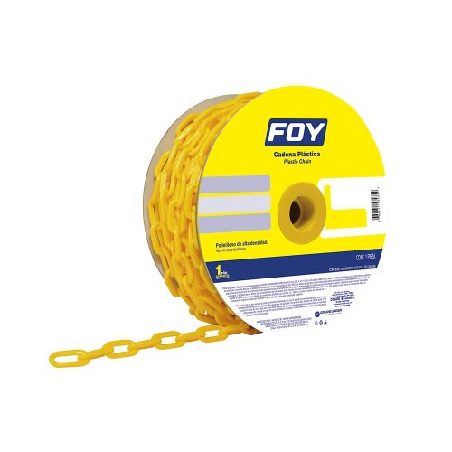 CADENA PLASTTICA FOY 143435 AMARILLA 3 MILIMETROS 1/8'' 50 METROS