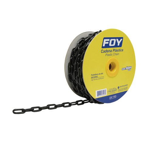 CADENA PLASTICA FOY 143437 NEGRO 3 MILIMETROS 1/8'' 50 METROS