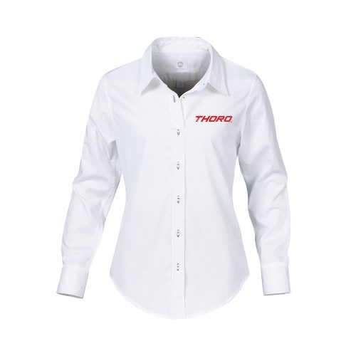 CAMISA MANGA LARGA INSTITUCIONAL THORO SUPER POP BLANCO TALLA GRANDE MUJER