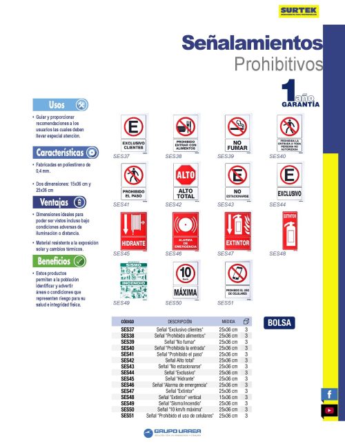 SEÑALAMIENTO PROHIBIDA LA ENTRADA A TODA PERSONA NO AUTORIZADA SURTEK SES40 25 X 36 CENTIMETROS - Image 2