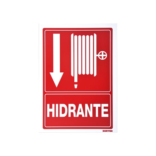 SEÑALAMIENTO HIDRANTE SURTEK SES45 25 X 36 CENTIMETROS