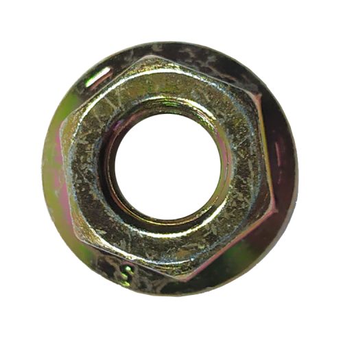 TUERCA HEXAGONAL TIPO FLANGE CON SERRACION 5/16-18'' GALVANIZADO ELECTROLITICO AMARILLO - Image 3