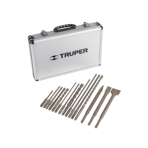 JUEGO DE 15 BROCAS Y CINCELES SDS PLUS EN ESTUCHE TRUPER JSDS-15