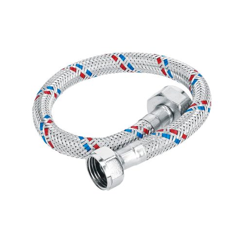 MANGUERA FLEXIBLE PARA W.C. FOSET FWC-35P TRENZADO ALUMINIO 1/2 X 7/8 TUERCA LATON/LATON