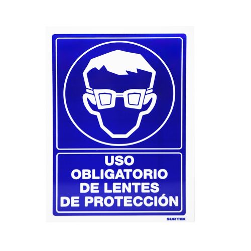 LETRERO "USO OBLIGATORIO PROTECCION OCULAR" SES20