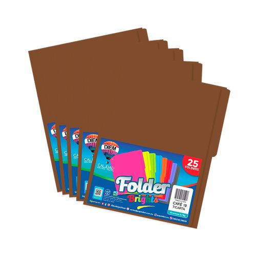 FOLDER TAMAÑO CARTA DIEM BRIGHTS CAFE OSCURO 019 PAQUETE CON 25 PIEZAS - Image 2
