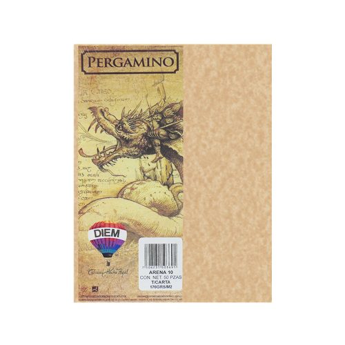 HOJA PERGAMINO CARTULINA DIEM ARENA PAQUETE CON 50 PIEZAS TAMAÑO CARTA 176 GRAMOS