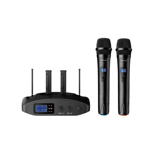 MICROFONO INALÁMBRICO UHF 2 PIEZAS CON BATERIA RECARGABLE