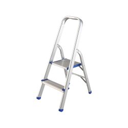 ESCALERA PLEGABLE SURTEK ETTA2 TIPO TABURETE ALUMINIO 2 ESCALONES