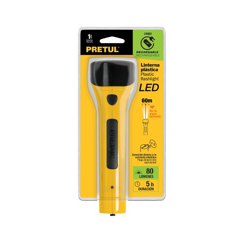 LINTERNA RECABLE DE LED 80 LUMEN TRUPER PRETUL LILE-7P