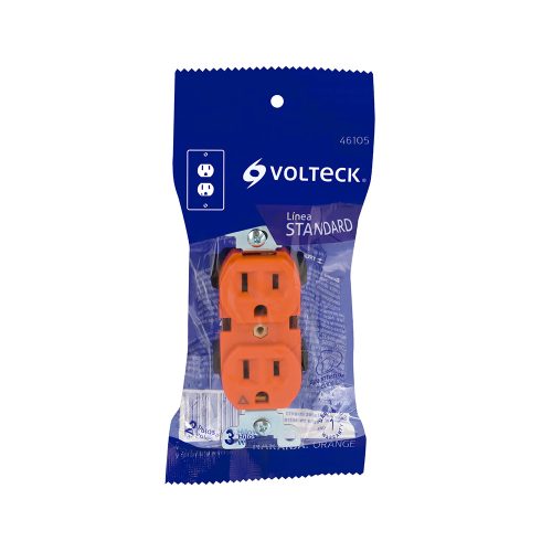 CONTACTO DUPLEX TIERRA AISLADA, VOLTECK, CODO-TAS