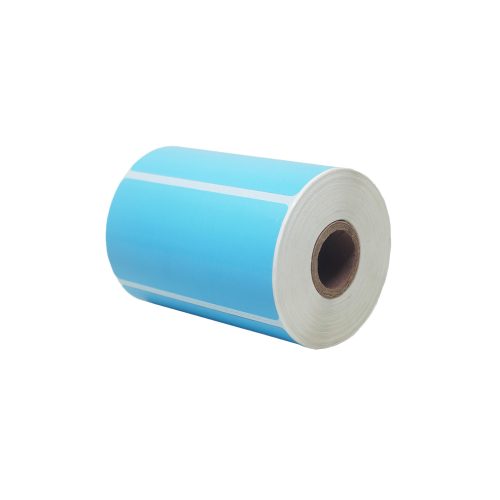 ETIQUETA TÉRMICA HOT MELT 102 X 51 MM AZ 6 DIRECTO FONDEADA AZUL  ROLLO DE 500 ETIQUETAS