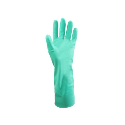 GUANTE DE NITRILO VERDE ALYGER LGN-2080-9 TALLA 8 13'' LARGO CAJA CON 12 PARES