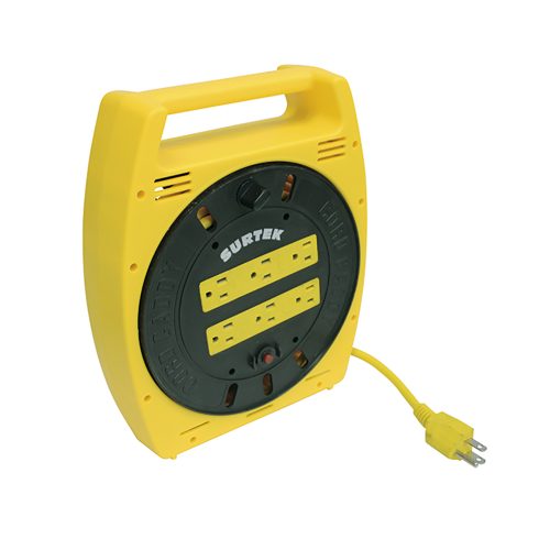 EXTENSION ELECTRICA SURTEK 136035 TIPO CARRETE MULTICONTACTO 6 METROS 6 ENTRADAS