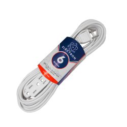 EXTENSION ELECTRICA DOMESTICA KONECT EXTD6M CALIBRE 2X#16 BLANCA 6 METROS
