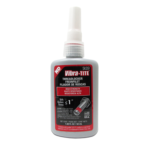 FIJADOR DE CUERDAS THREADLOCKER <1" DE ALTA RESISTENCIA VIBRATITE 140 ROJO 50 MILILITROS