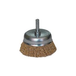 CEPILLO DE COPA DE ALAMBRE ONDULADO CON VASTAGO TENAZIT 2860 3" X 0.012" X  1/4"