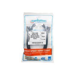 CABLE HDMI MANHATTAN 306126 4K@30HZ 3 METROS MACHO NEGRO