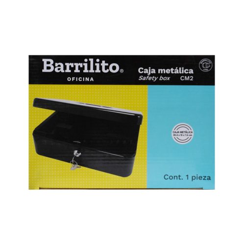 CAJA METALICA BARRILITO CM2 NEGRO PARA DINERO - Image 3