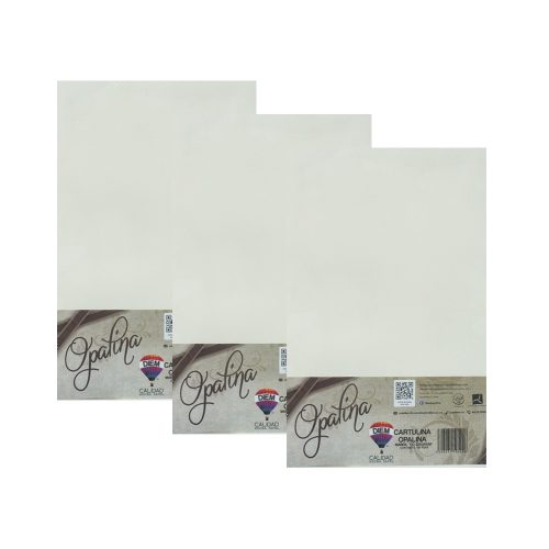 HOJA DE PAPEL OPALINA DIEM MARFIL TAMAÑO OFICIO PAQUETE CON 100 PIEZAS  225 GRAMOS - Image 2