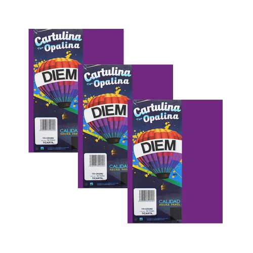CARTULINA OPALINA DIEM BRIGHT ZARZAMORA 00033 TAMAÑO CARTA 50 PIEZAS 176 GRAMOS - Image 3