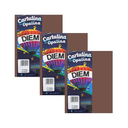 CARTULINA OPALINA DIEM BRIGHT CAFE MOKA 00035 TAMAÑO CARTA 50 PIEZAS 176 GRAMOS - Image 3