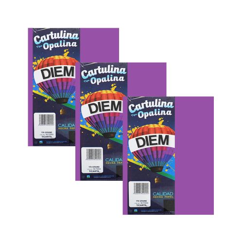 CARTULINA OPALINA DIEM BRIGHT VIOLETA 00001 TAMAÑO CARTA 50 PIEZAS 176 GRAMOS - Image 3