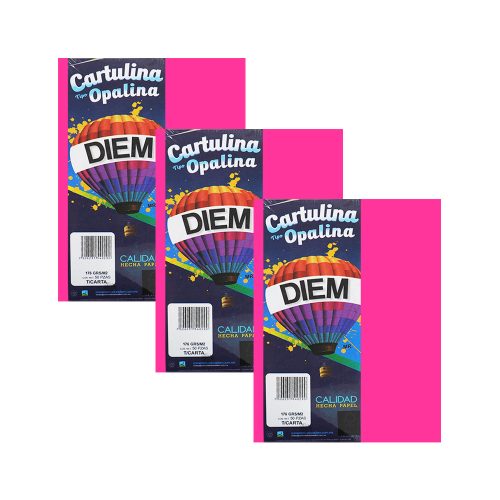 CARTULINA OPALINA DIEM BRIGHT FUCSHIA 00002 TAMAÑO CARTA 50 PIEZAS 176 GRAMOS - Image 3