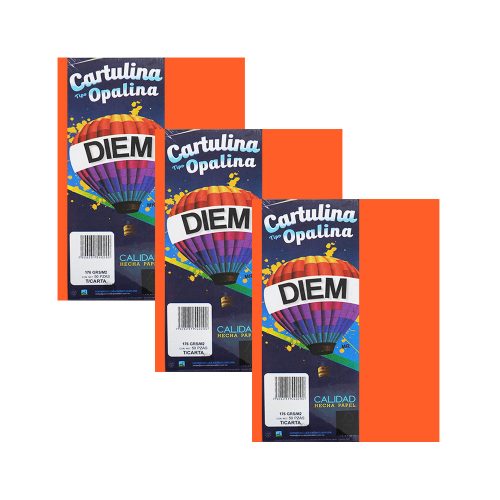 CARTULINA OPALINA DIEM BRIGHT NARANJA 00006 TAMAÑO CARTA 50 PIEZAS 176 GRAMOS - Image 3
