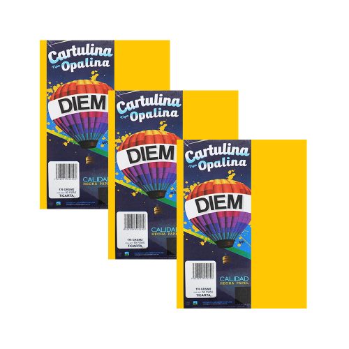 CARTULINA OPALINA DIEM BRIGHT CANARIO 00009 TAMAÑO CARTA 50 PIEZAS 176 GRAMOS - Image 3