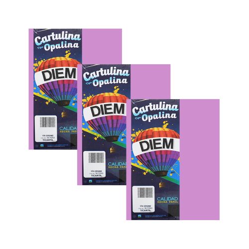 CARTULINA OPALINA DIEM BRIGHT MORADO 00022 TAMAÑO CARTA 50 PIEZAS 176 GRAMOS - Image 3