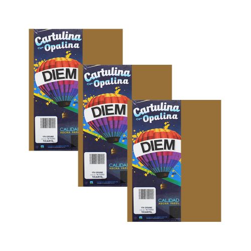 CARTULINA OPALINA DIEM BRIGHT CAFE TABACO 000029 TAMAÑO CARTA 50 PIEZAS 176 GRAMOS - Image 3