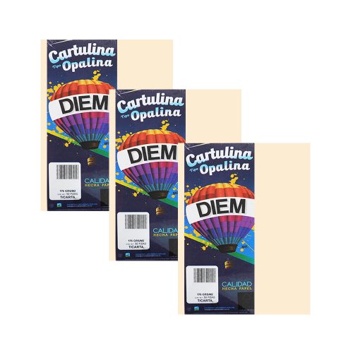 CARTULINA OPALINA DIEM PASTEL MARFIL 000001 TAMAÑO CARTA 50 PIEZAS 176 GRAMOS - Image 3