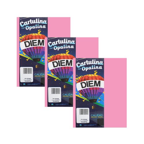 CARTULINA OPALINA DIEM PASTEL CEREZA 04 TAMAÑO CARTA 50 PIEZAS 176 GRAMOS - Image 3