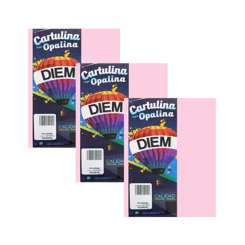 CARTULINA OPALINA DIEM PASTEL ROSA 000005 TAMAÑO CARTA 50 PIEZAS 176 GRAMOS - Image 3