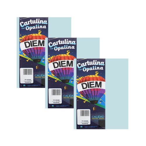 CARTULINA OPALINA DIEM PASTEL AZUL 000007 TAMAÑO CARTA 50 PIEZAS 176 GRAMOS - Image 3