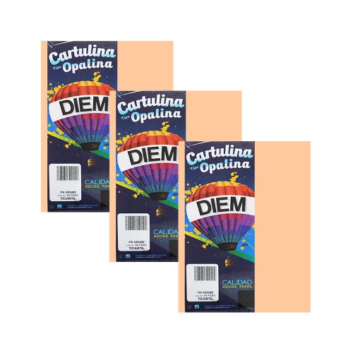 CARTULINA OPALINA DIEM PASTEL DURAZNO 000017 TAMAÑO CARTA 50 PIEZAS 176 GRAMOS - Image 3