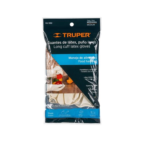 GUANTES DE LATEX TRUPER GU-382 TALLA MEDIANA PARA LIMPIEZA - Image 2