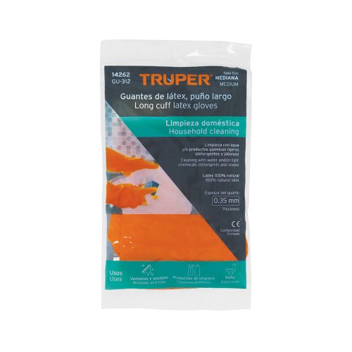 GUANTES DE LATEX TRUPER GU-312 TALLA MEDIANA PARA LIMPIEZA - Image 2