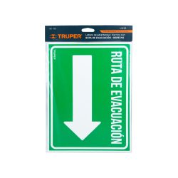 SEÑALAMIENTO RUTA DE EVACUACION DERECHA TRUPER LIN-05 DE 21 X 28 CENTIMETROS