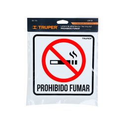 SEÑALAMIENTO PROHIBIDO FUMAR TRUPER LIN-02 DE 19 X 19 CENTIMETROS
