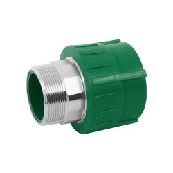 ADAPTADOR PPR 2" MACHO TRUPPER FOSET CV-616 VERDE CON INSERTO METÁLICO