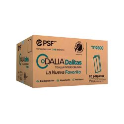 TOALLA DE PAPEL INTERDOBLADA DALITAS 20 PAQUETES CON 100 HOJAS